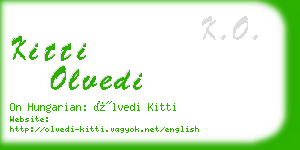 kitti olvedi business card